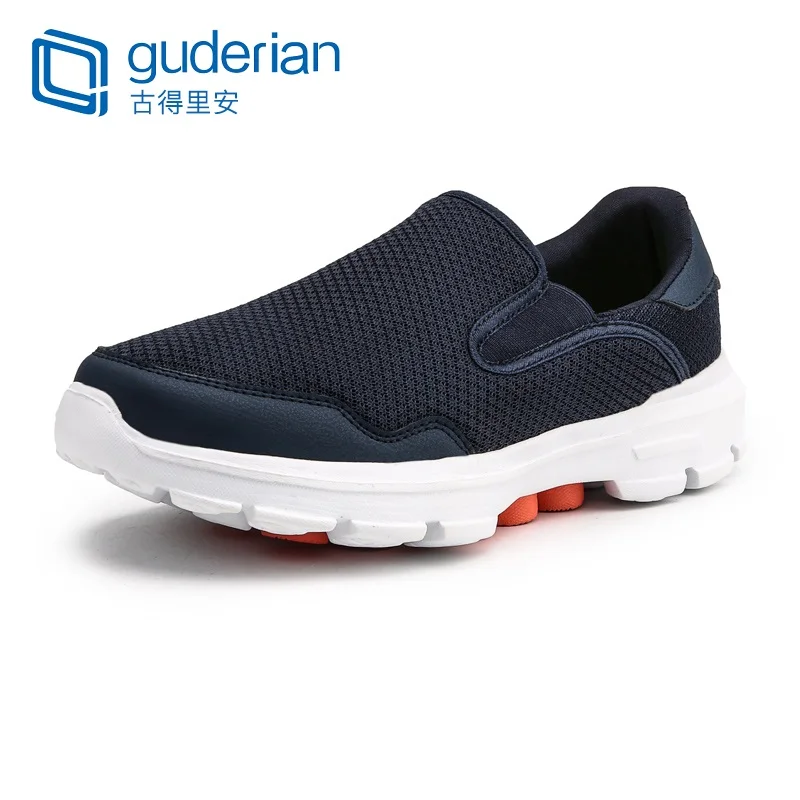 Mesh Shoes Men Casual Lightweight Breathable Sneakers For Men Slip-On Comfortable Krasovki Men Flats Shoes Zapatillas Hombre - Цвет: Синий