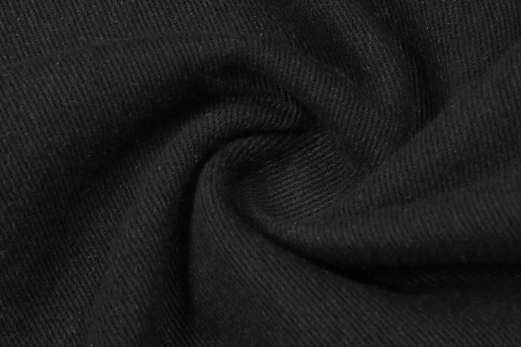 Мужская Черная куртка бомбер джинсовая на осень и весну с длинными рукавами