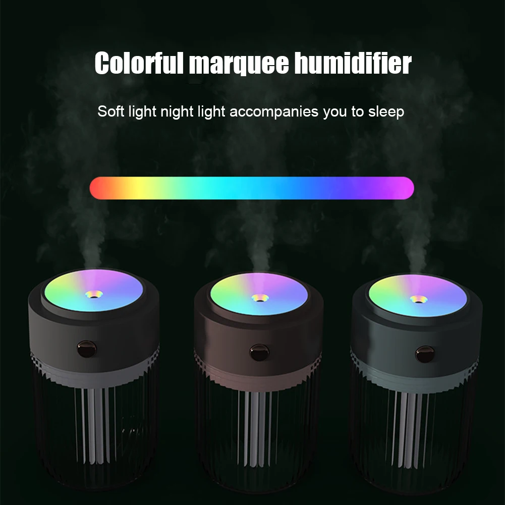 

Office Portable USB Air Humidifier 250ml Ultrasonic Cool Mist Purifier with LED Lights for Bedroom Car Home Office