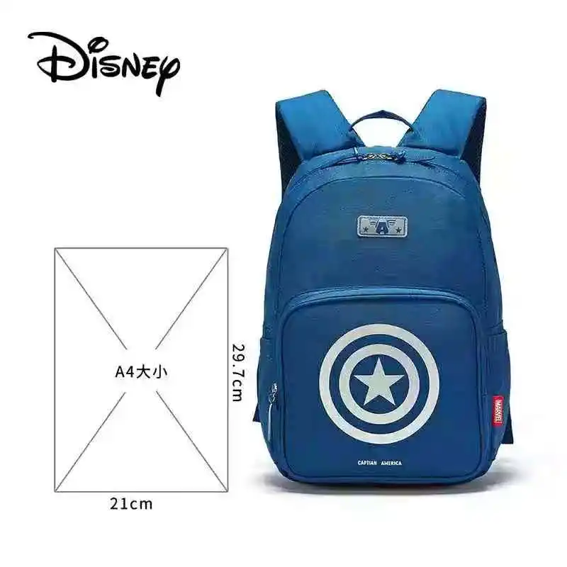 Disney School Bags For Boys Primary Middle Student Shoulder Orthopedic Backpack Captain American Large Capacity Light Mochilas