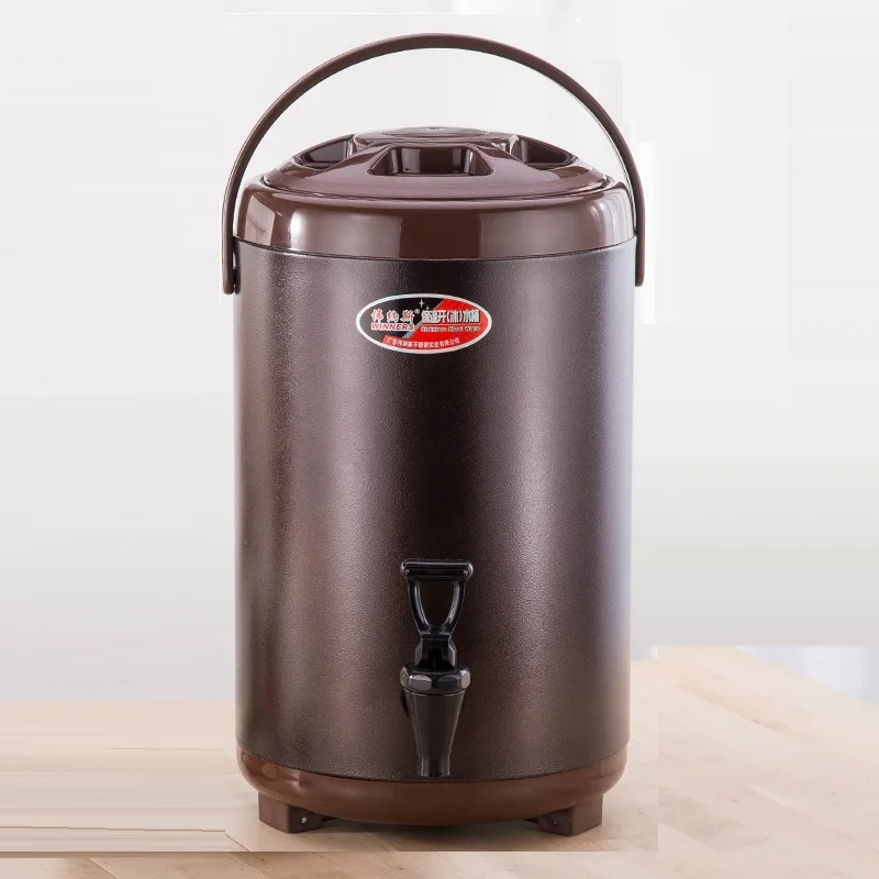 

1PC Stainless steel Milk Tea Bucket Insulation Bucket Commercial Coffee Bucket Boiling Water Container