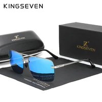 kingseven semi rimless mens 180%c2%b0 stretch temples design alloy sunglasses polarized brand new vintage women sun glasses eyewear