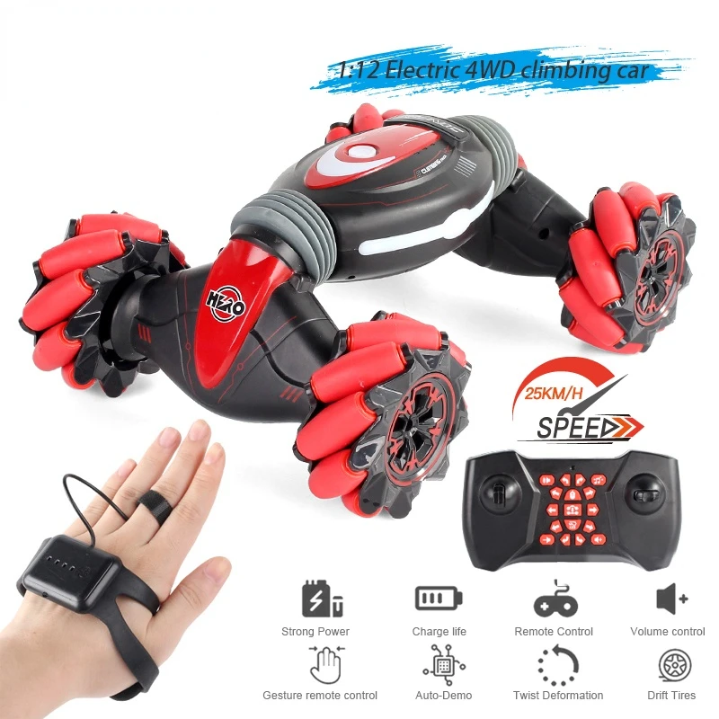 للبيع ZWN C1/ C1 MINI 4WD RC سيارة راديو إشارة التعريفي 2.4G لعبة ضوء الموسيقى الانجراف الرقص تويست حيلة التحكم عن بعد سيارة للأطفال