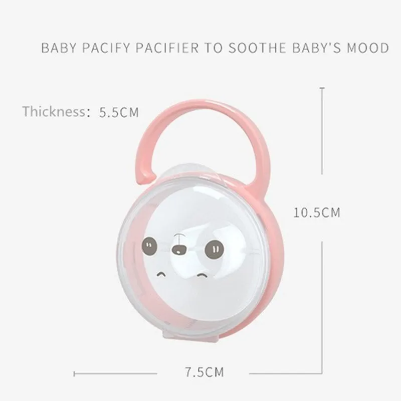 

Portable Baby Pacifier Nipple Kid Travel Case Cartoon Panda Expression Nipple Storage Box Soother Container Holder Pacifier Box