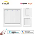 Умный кнопочный переключатель ZigBee 3,0, не требует нейтральной настройки, приложение Tuya, голосовое управление, работает с Alexa, Google Home, 23 способ
