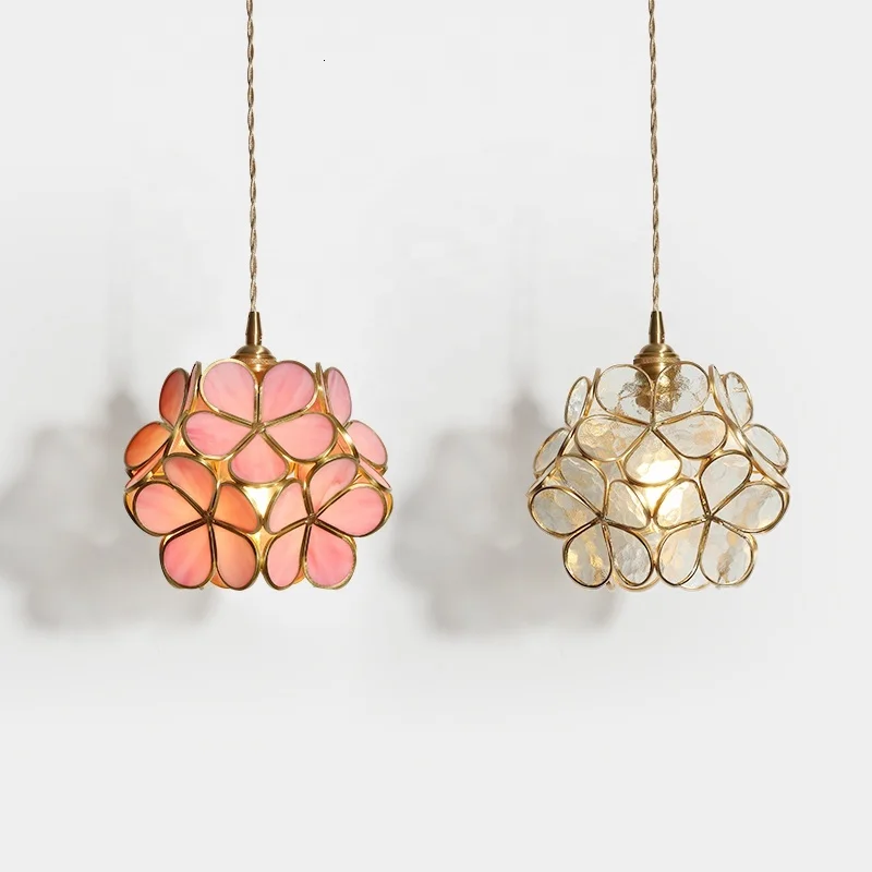 Современный подвесной светильник в виде цветка люстра из стекла для дома кухни