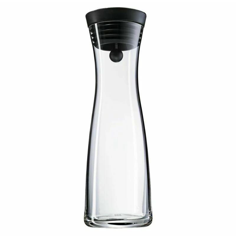 

Water Carafe 1.8L High Borosilicate Glass Bottle Basic Tilting Lid Closure Jug Retail