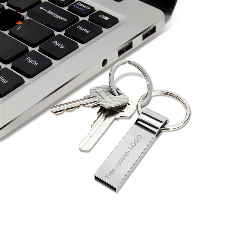 

Hot Sale 2.0 Usb Flash Drive 32Gb Metal Silver Pendrive 4Gb 8Gb 16Gb 64Gb 128Gb Key Usb Flash Memory Pen Drive Free Custom Logo