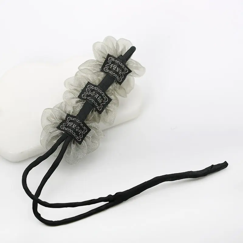 Yarn Ribbon Hair Making Tools Flower Curl Bun Head Band Donut Maker Quick Messy Hairpin Foldable Rope Accessories |