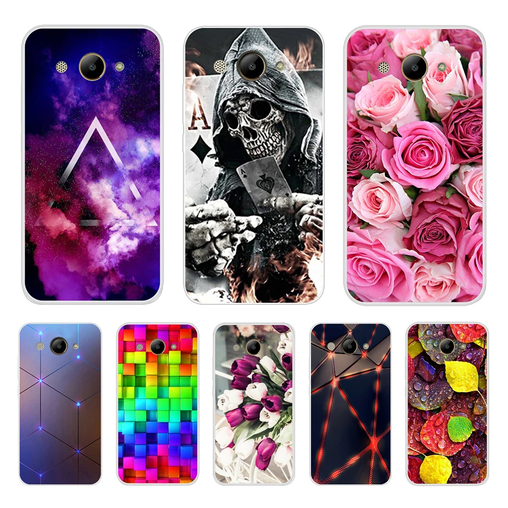 Чехол для Huawei Y3 2017, Мягкая силиконовая задняя крышка для Huawei Y3 2017, MT6737M, CRO-L02, CRO-L22, защитные Сумки для телефона 5,0 дюйма