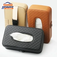 universal car tissue box creative leather napkin holder box back seat sun visor tissue organizer for car