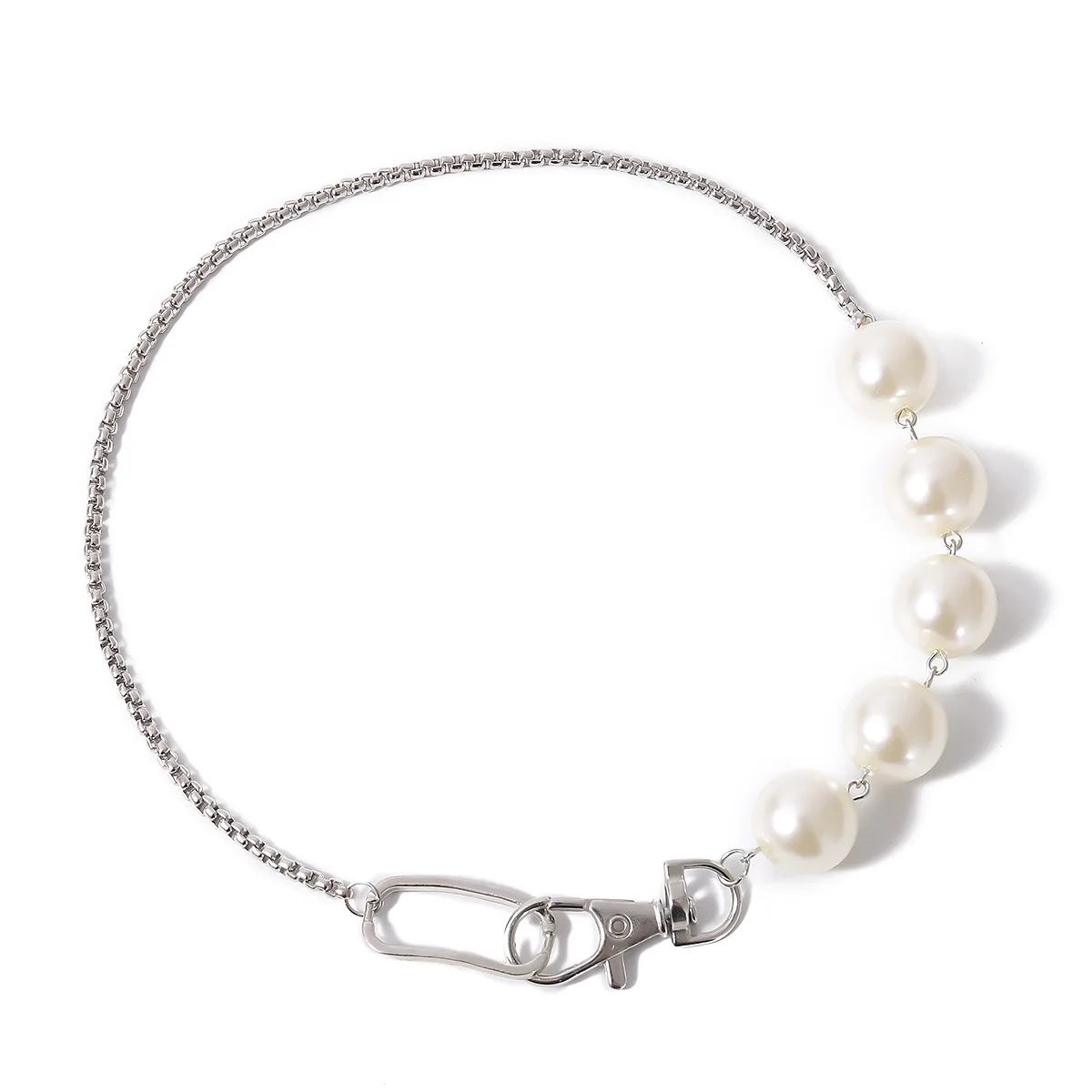 

Fine Chic Imitation Pearl Beads Collar Chokers Silver Color Chain Choker Necklace 2020 Femme Fashion Collares Jewelry For Women