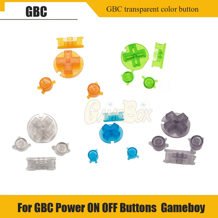 Пластиковые кнопки включения и выключения питания цветные Gameboy GBC для кнопок D A