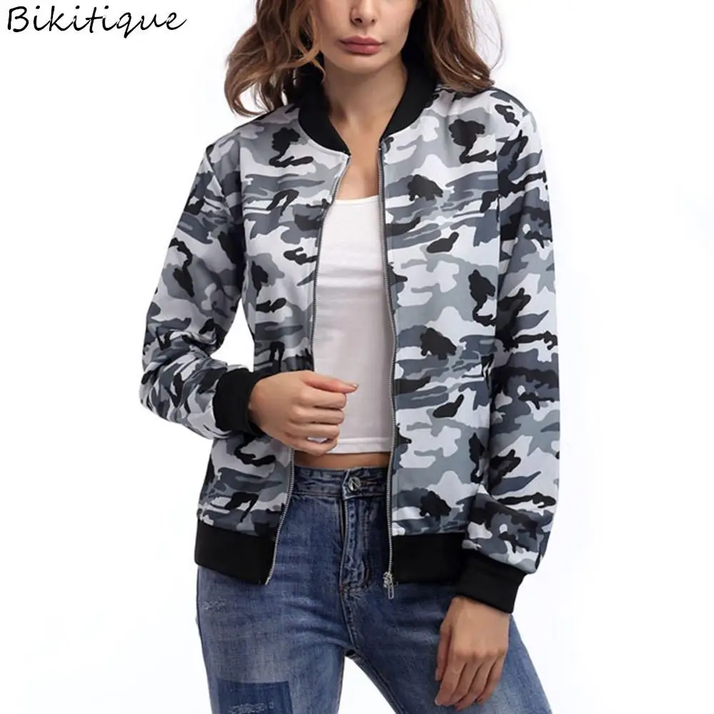 Bikitique куртка для женщин весна осень модные куртки с капюшоном двухсторонняя