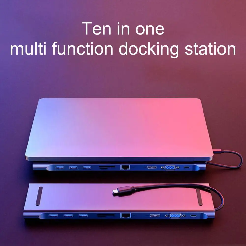 Baseus Docking Station 10-in-1 High-speed USB 3.0 Type-C to HDMI-compatible Hub Splitter for Notebook