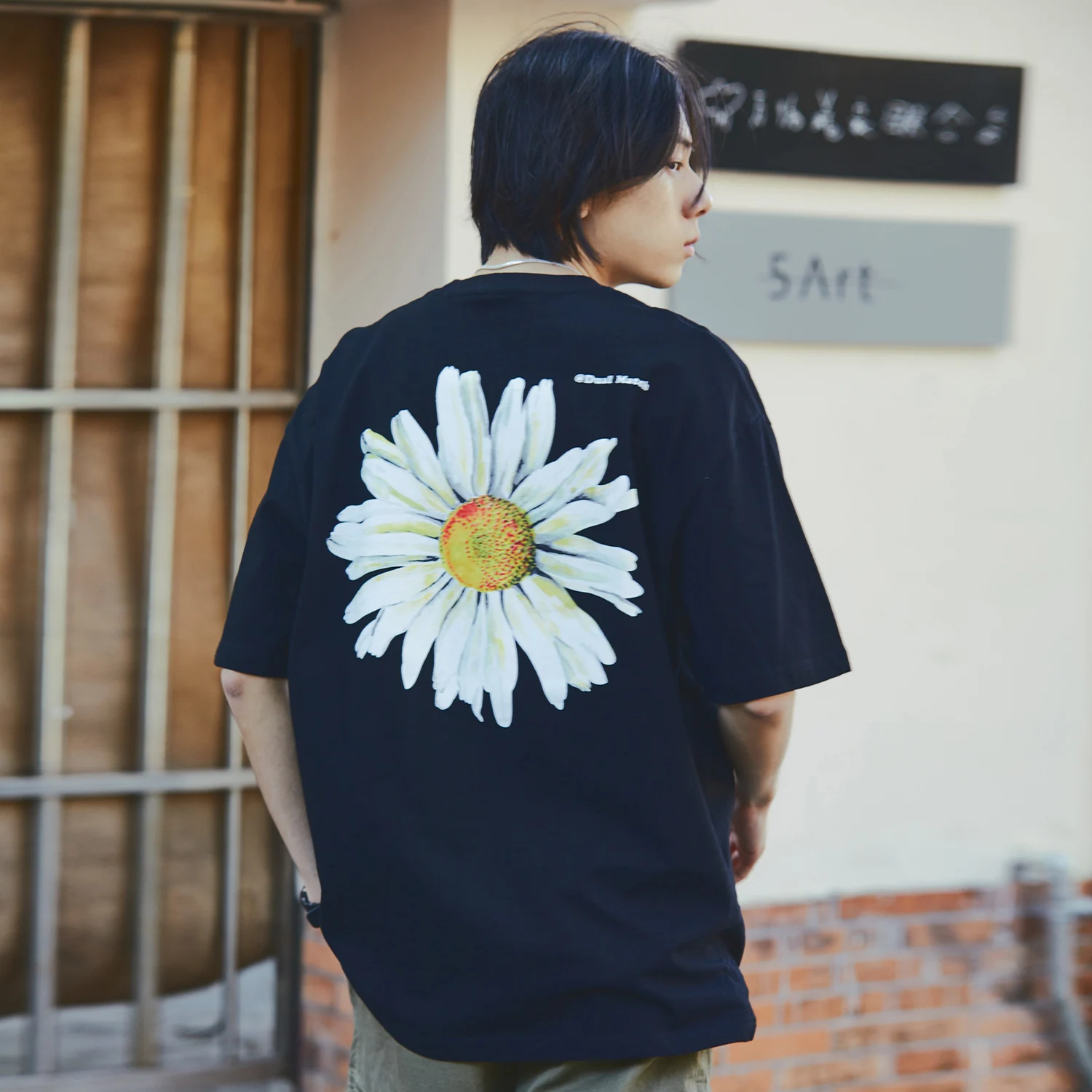 Мужская свободная футболка с коротким рукавом в стиле хип-хоп | одежда