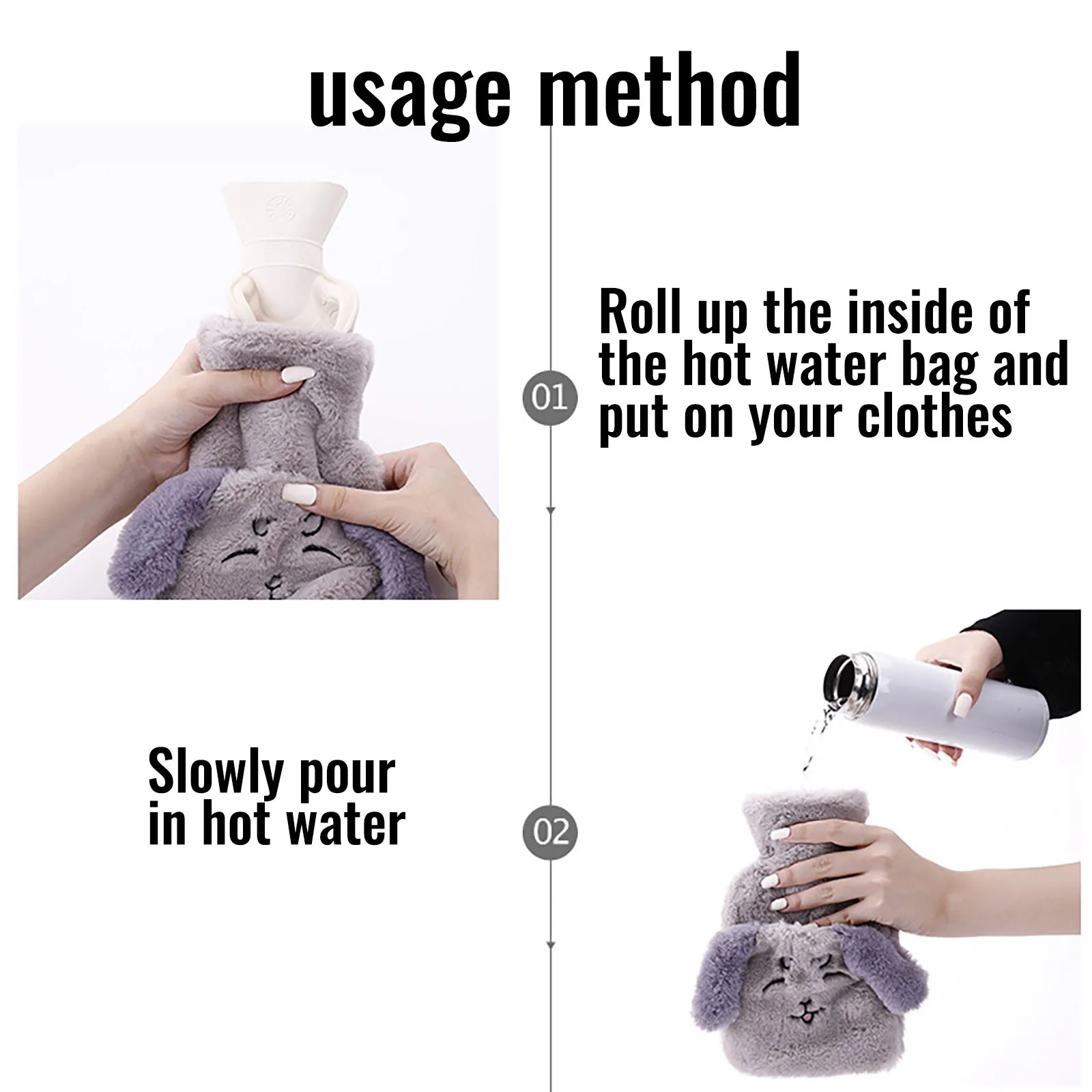 

Winter Bed Plush Warm Feet Warm Hand Water Injection Hot Water Bottle Gift Hot Water Bottle With Plush Cover Hot Water Bottle