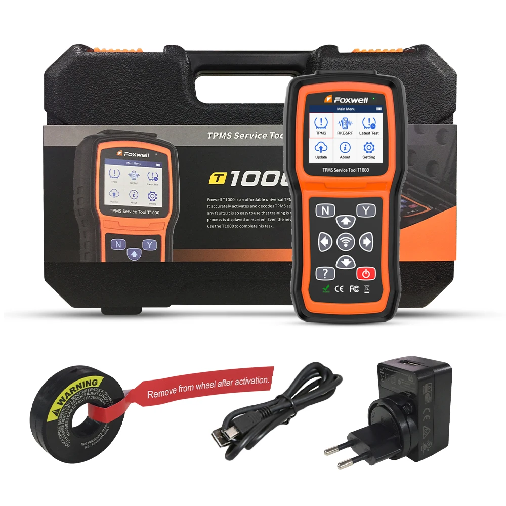 Foxwell T1000 TPMS активация Программирование датчик obd2 сканер ODB2 считыватель кодов OBDII