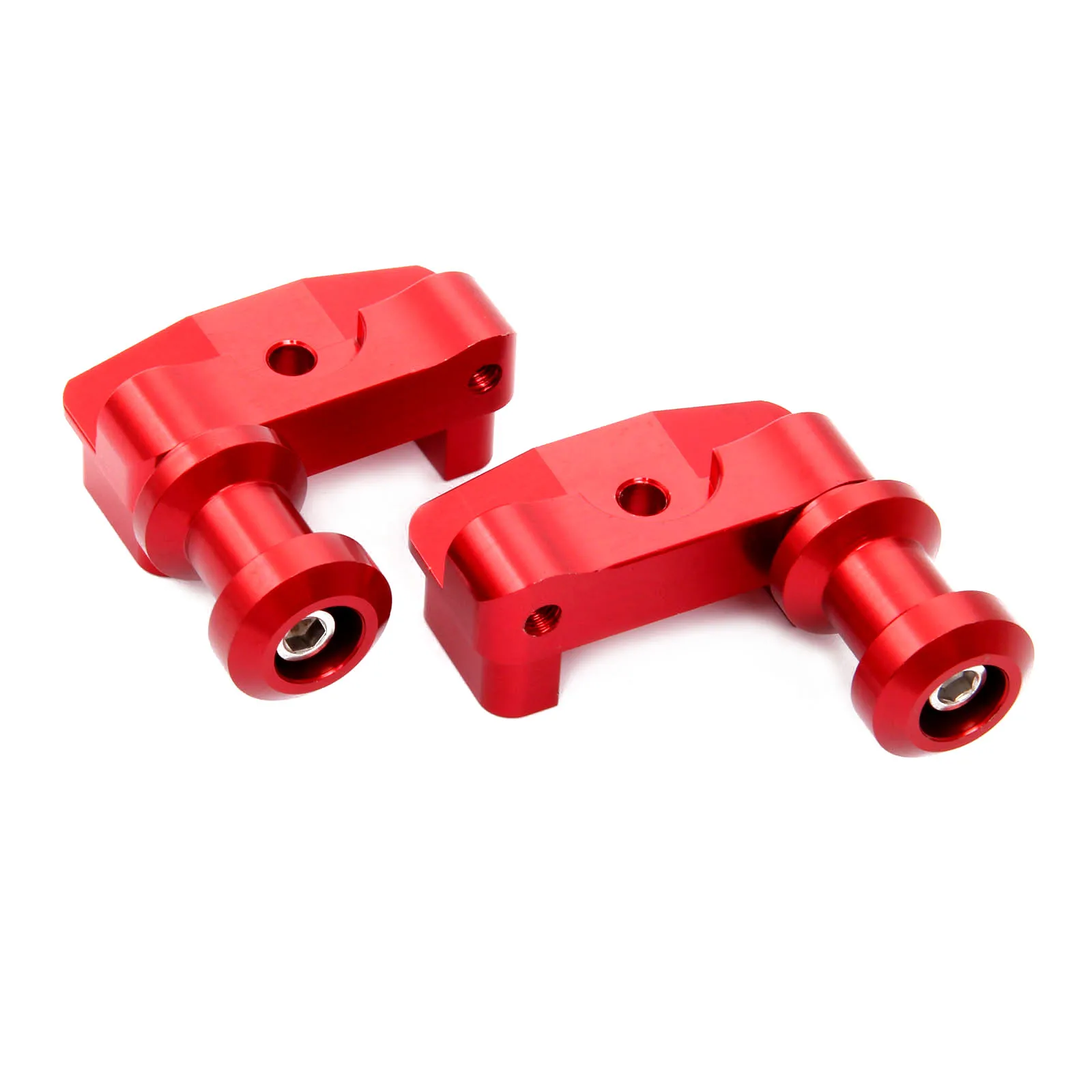 

2Pcs(1 Pair) CNC Aluminium Motorcycle Swingarm Spool Slider Adapters Mount Fit for Honda CBR250R CBR300 CBF150 CBF125 Red/Silver