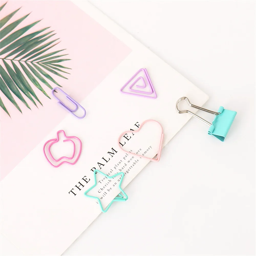 48 шт./кор. цветные зажимы для переплета Macaron набор кавайных цветных зажимов