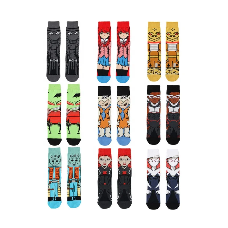 

Спортивные носки для улицы, Необычные носки-трубы, носки, хлопковые носки с мультяшным рисунком, новые индивидуальные носки для скейтборда
