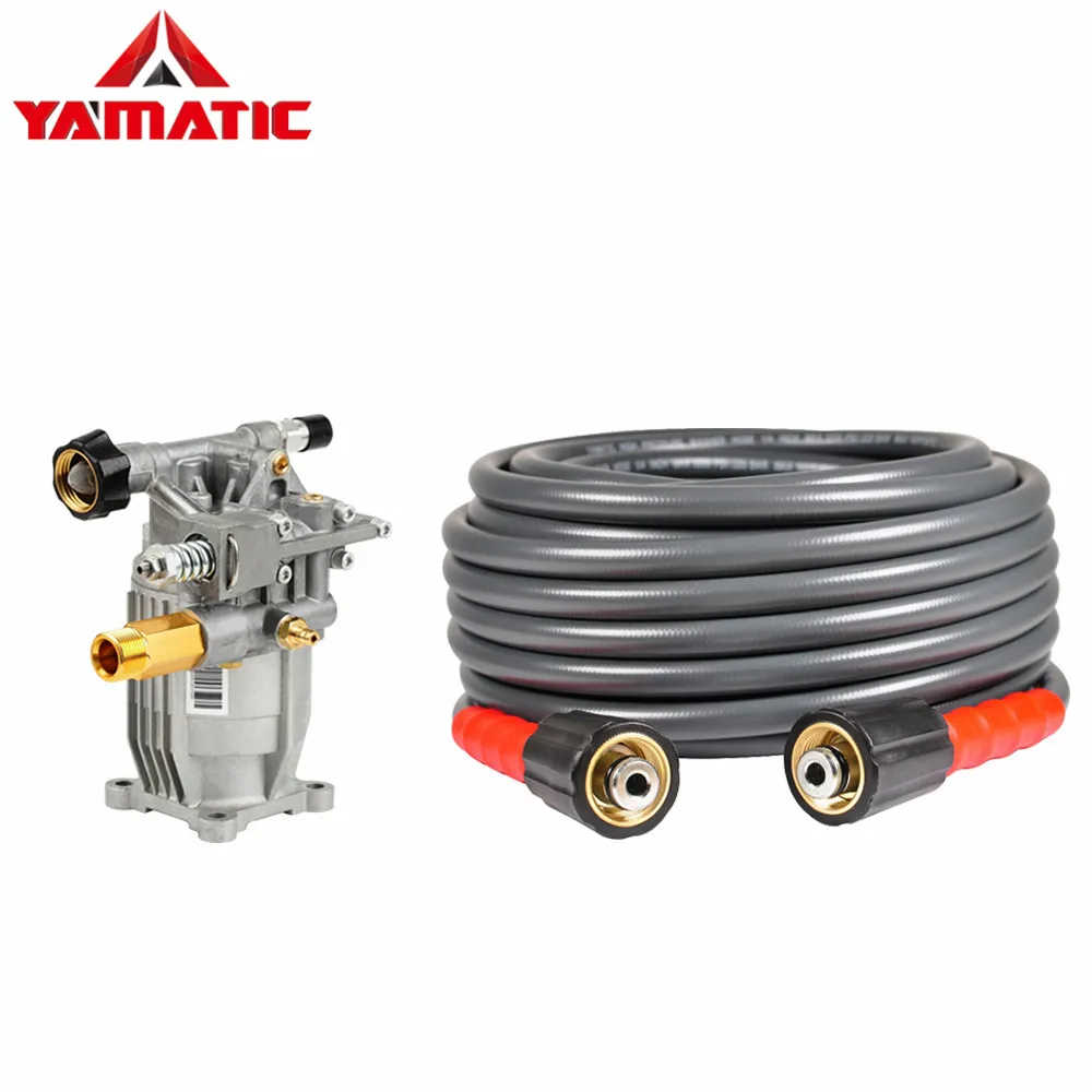 YAMATIC шланг для мойки давления 3200 PSI 25 футов 1/4 дюймов и горизонтальный насос 2900 2 3 GPM