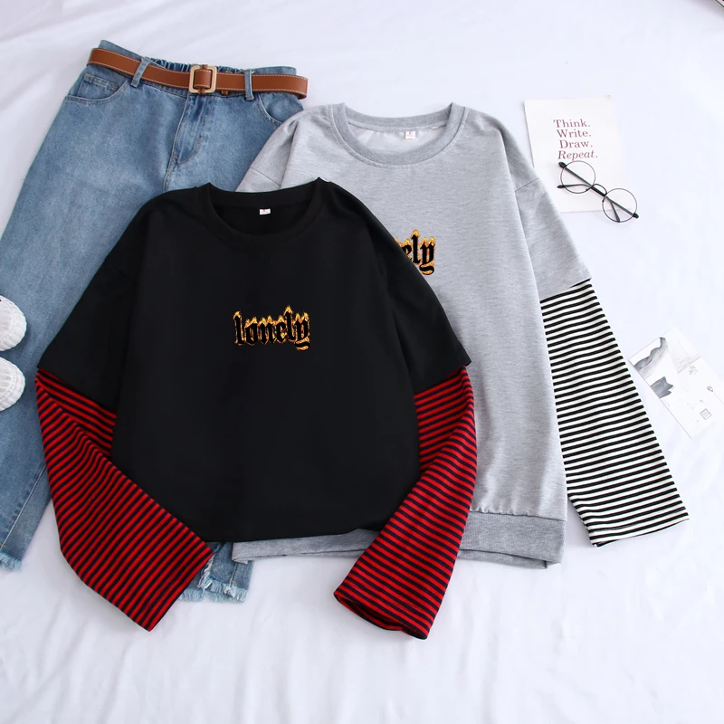 Модные мужские пуловеры KPOP свитшот Осенние тонкие свободные толстовки с