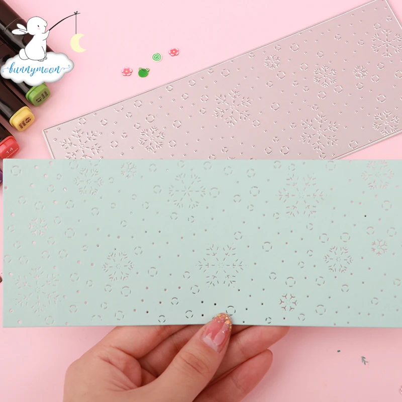 Bunnymoon Снежинка металлический Трафаретный вырубной штамп 3D &quotсделай сам&quot