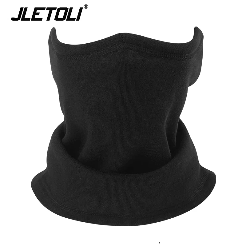 JAC01 JLETOLI зимняя Флисовая теплая маска для спорта на открытом воздухе для катания на лыжах, велоспорта, Женская Ветрозащитная маска с воротником и велосипедным шарфом, мужская маска на половину лица - Цвет: JAC01