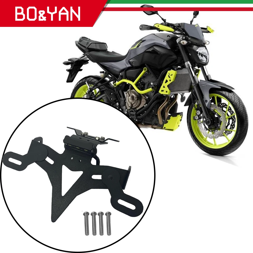 Для Yamaha MT 07 MT07 FZ FZ07 2013 2019 держатель номерного знака мотоцикла Светодиодная лампа
