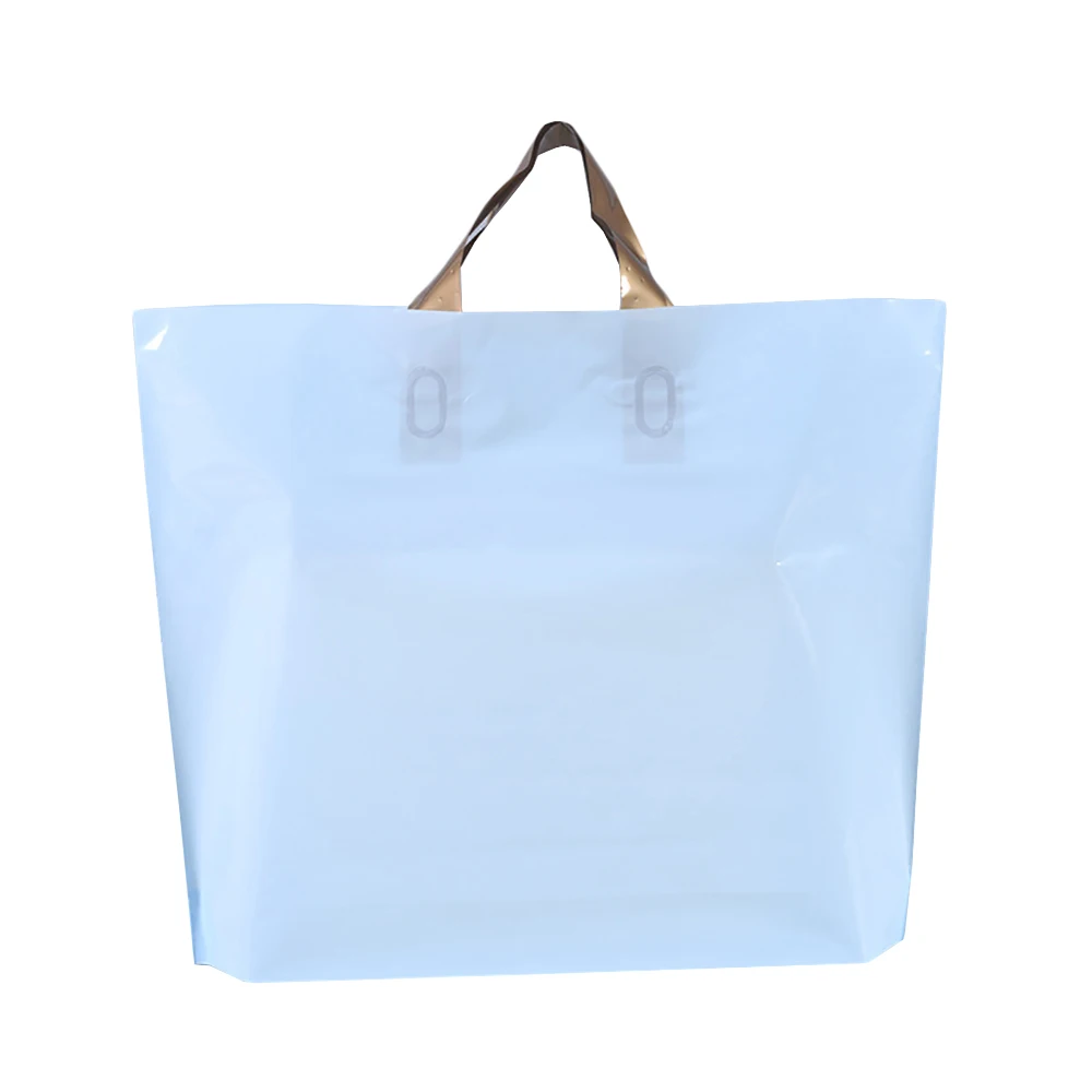 light blue 5 шт пластиковые сумки для товаров с ручками одежда сумки многоразового использования для покупок продуктовые сумки бутик подарочные сумки вынос сумки - Цвет: light blue