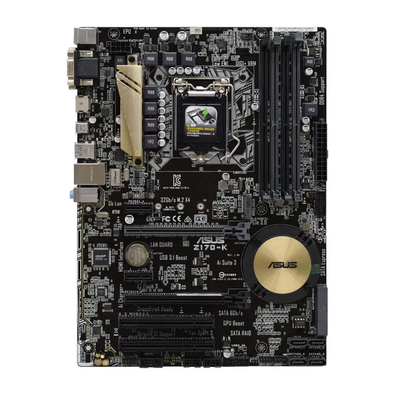 Материнская плата ASUS Z170-K 1151 Z170 материнская DDR4 с поддержкой Core i7 6700K i3 7350K