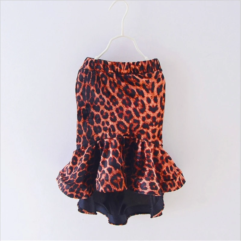 Детское платье для латиноамериканских танцев с леопардовым принтом |