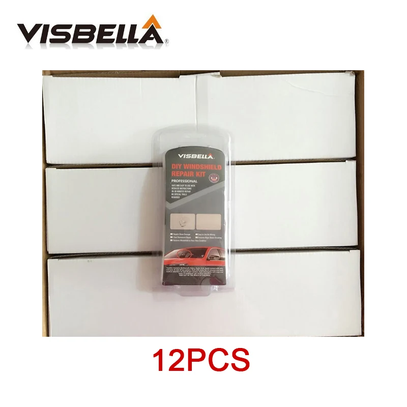 VISBELLA 12 комплектов DIY Инструменты для ремонта лобового стекла автомобиля инструменты для восстановления Авто Ремонт трещины лобового стекла царапины чип восстановление исправление