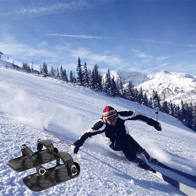 

Мини-коньки для катания на лыжах, короткие скейтборды, снегоступы, высококачественные регулируемые соединения, портативная Лыжная обувь, с...