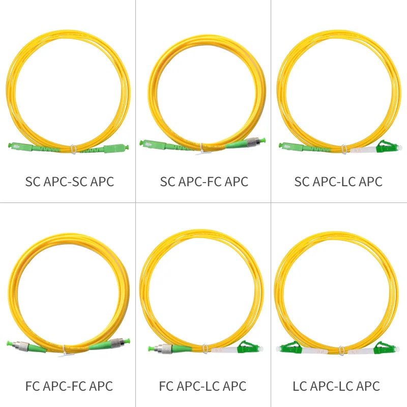 100 шт./лот волоконно-оптический патч-корд 1 м 9/125 652D симплексный SC/APC FC/APC LC/APC Pigtail FTTH