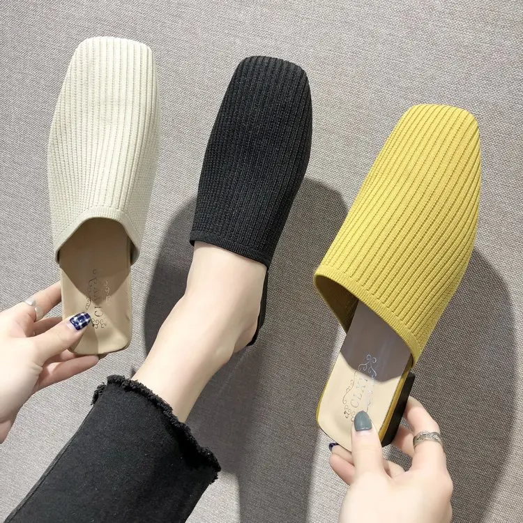

Новинка весна-осень 2020, тапочки на плоской подошве, модная обувь для женщин, Корейская обувь для женщин, подарки