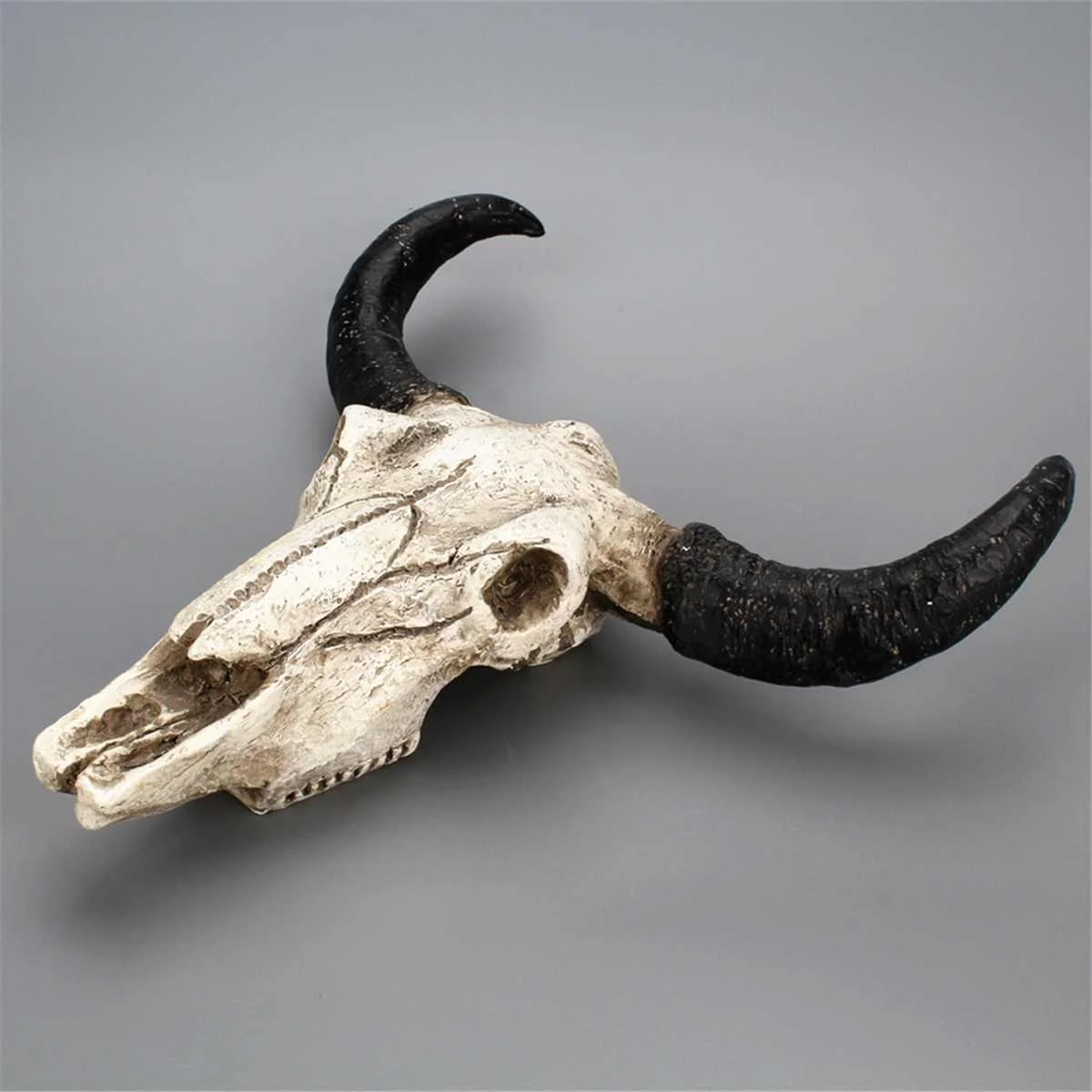 Полимерная голова черепа коровы Longhorn настенное украшение 3D скульптура животного