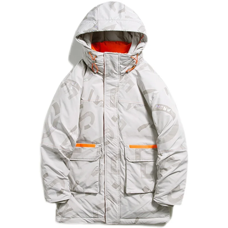 

90% Duck Down Long Jackets for Men Winter Fashion Trends Warm Puffer Clothing Teens Plus Size Bubble Cargo Coat Japan Streetwear