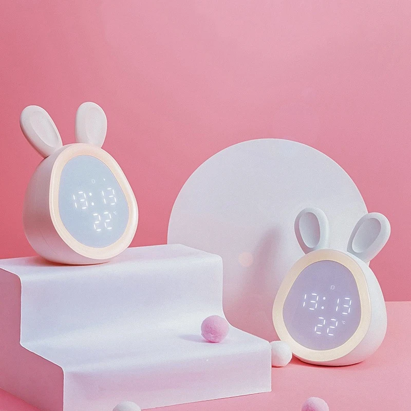 Цифровой светодиодный будильник в форме заячьи ушек|Будильники| |