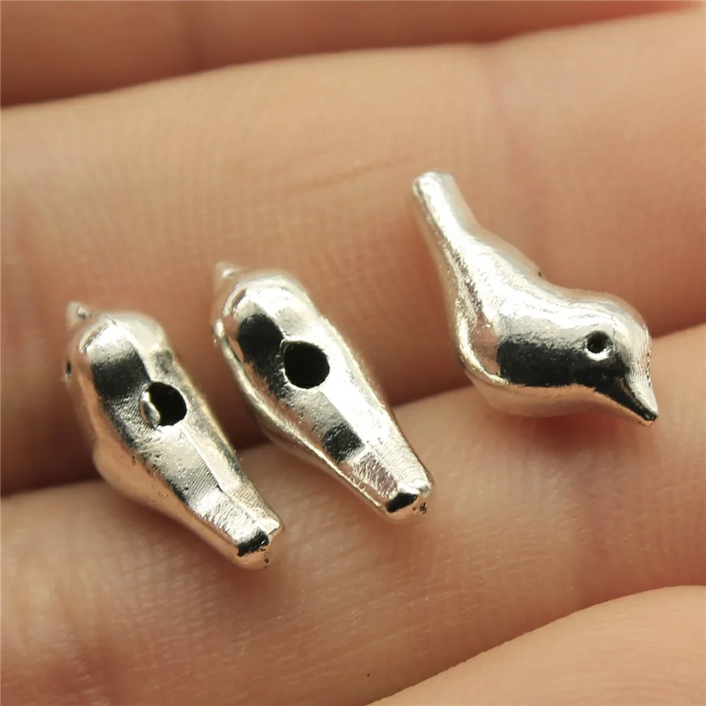 

10 шт. 15x6x5mm птица подвеска для изготовления ювелирных изделий, "сделай сам" Браслеты аксессуары птица бусины с небольшим отверстием шармы