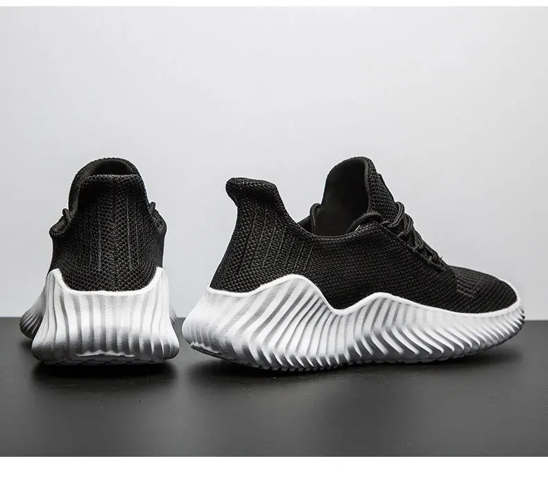 Мужские кроссовки Flyknit Дышащая повседневная мужская обувь Light Large Size Tennis Male Поддержка взрослых Dropshipping 39-47
