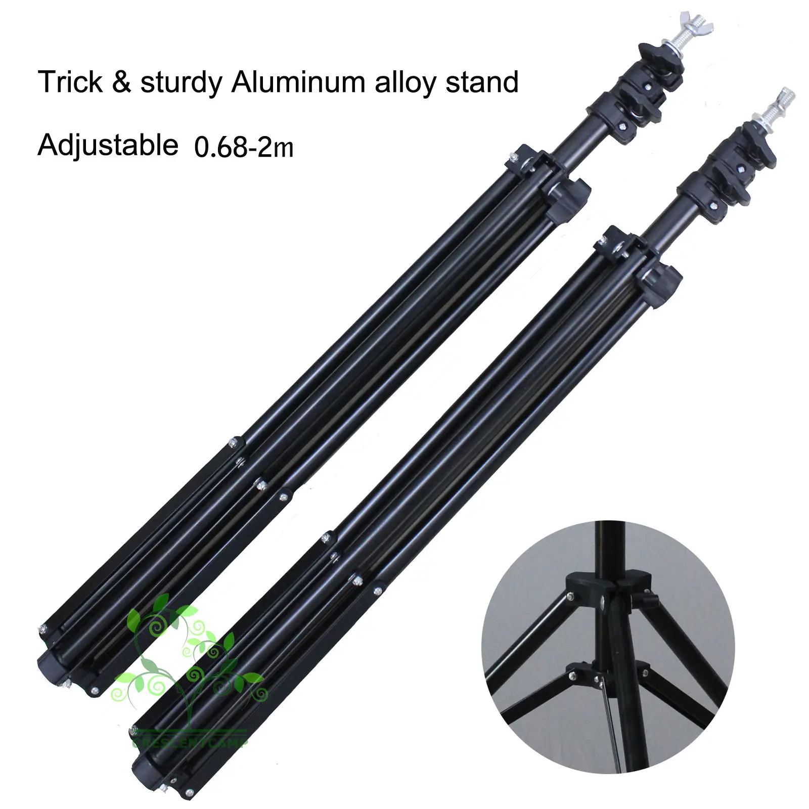 Дешево 2 м х 2 м Стенд Штатив Поддержка фона Фото Студия комплект фотографии Держатель светильник подставка + перекладина