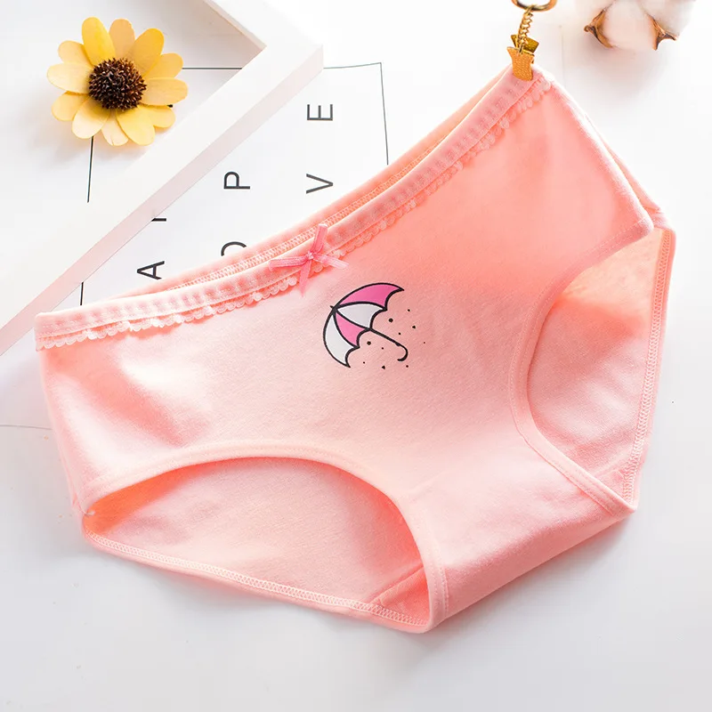 1 шт. трусы для девочек детское хлопковое нижнее белье молодых девушек Однотонные