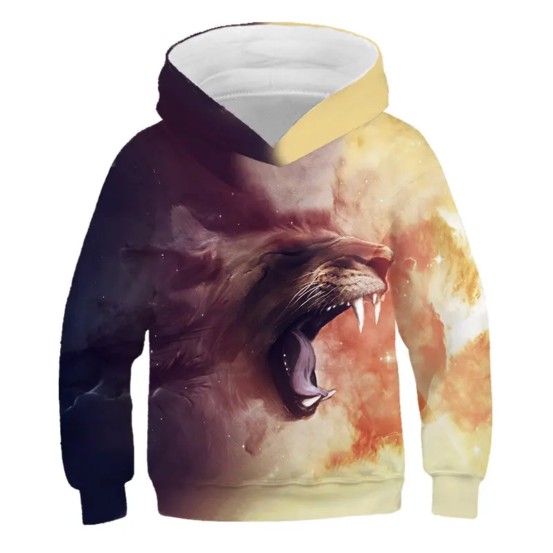 Последняя модель Детская толстовка с 3D принтом животных детское пальто свитер