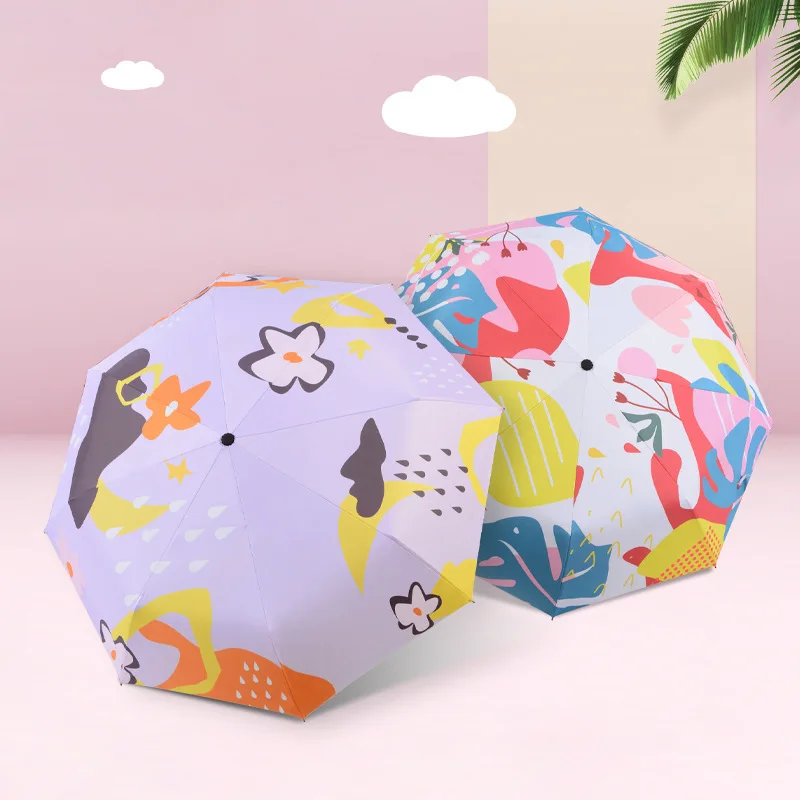 Новый креативный граффити Солнцезащитный зонт УФ-зонт от дождя рекламный Зонт с