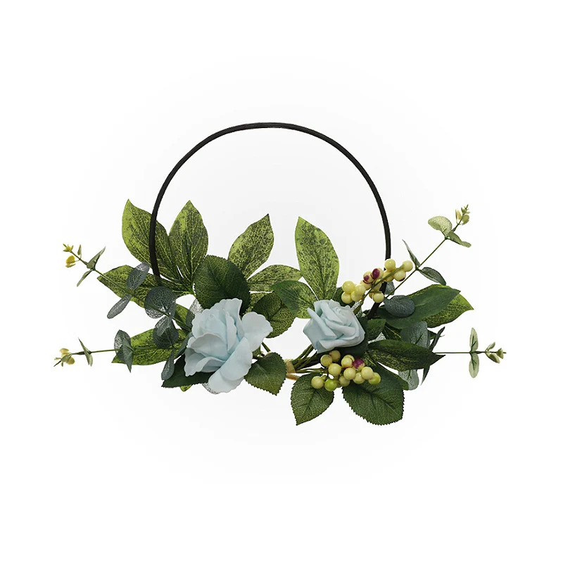 

23cm Perfect Quality Artificial Flowers Wreaths Door Artificial Garland for Wedding Decor Home Party Decor Hanging Wall Decor