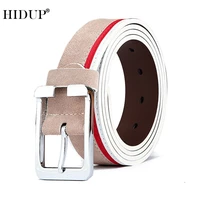 hidup brand name fashion real genuine belts for men retro style colours striped leather belt 3 3cm clothing accessories nwj410
