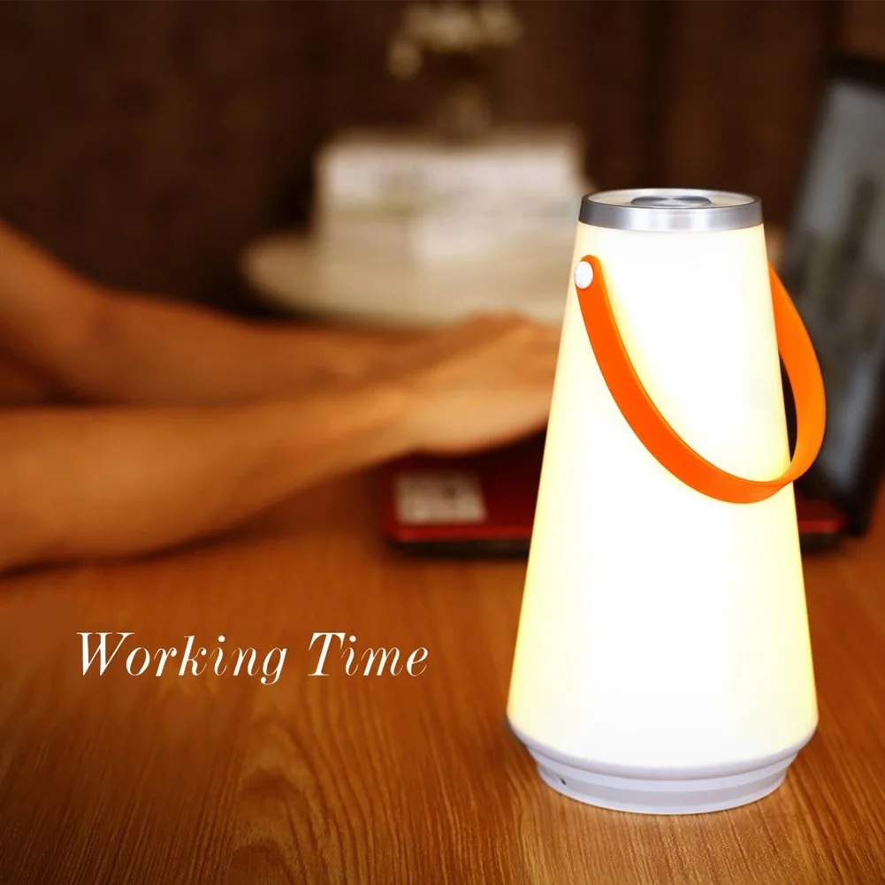 

Creative Lovely Portable Wireless LED Home Night Light Table Lamp USB Rechargeable Touch Switch Outdoor Camping Emergency Light