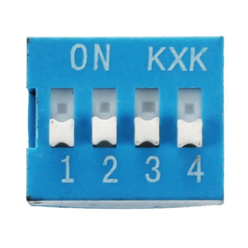 

10 Pcs 2 Row 8 Pin 4P Positions 2.54mm Pitch DIP Switch Blue